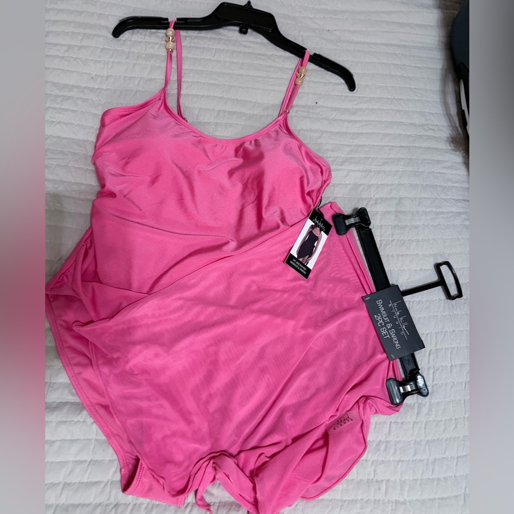 Nicole Miller Pink One Piece Swimsuit